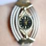 Pretty Vintage Potencial Ladies Quartz Watch With Rhinestone Bracelet Band Works well Image 3