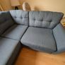 Dark Blue Corner Sofa Image 4