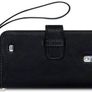 SAMSUNG i9500 GALAXY S4 Wallet Case Cover Black & Tan Image 3