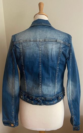 SMAGLI jeans stretch denim bomber jacket size medium