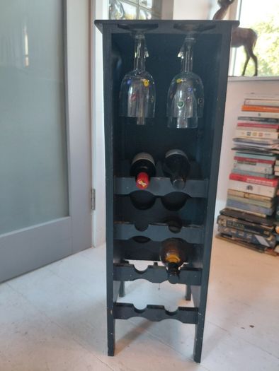 Wine bottle and glass cabinet