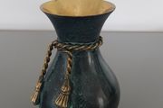 Vintage Green Vase With Rope Design