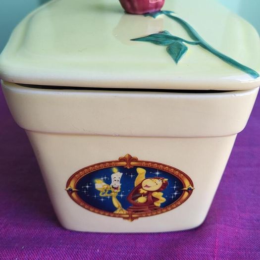Collectable Disney Clover Butter Dish Beauty & the Beast