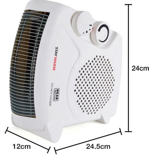 2000w Upright and Flatbed Fan Heater with 2 Heat Settings / Cool Blow Fan / Variable Thermostat / Frost Watch / Overheat Protection / BEAB and GS Safety Approved (FREE POSTAGE)