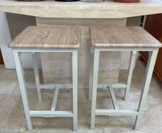 2 x Matching Kitchen Island Breakfast Bar Tall Stools - Can Deliver