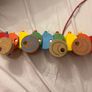Wooden Wiggly caterpillar pull along Toy Image 2