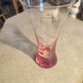 DUISKE IRISH GlDUISKE IRISH Glass Vase Hand cut Clear Etched Floral Vase pink / Purple Base Image 7
