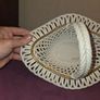 Mid Century Italian Ceramic Woven Basket - Artist signed Image 6