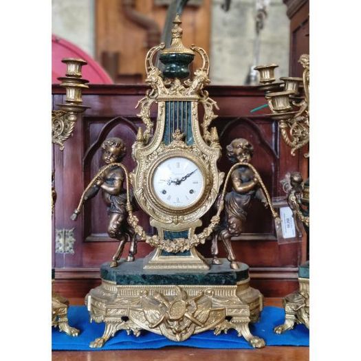 Three Piece Clock & Candelabra Set KAS1370
