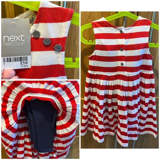 Next 2pc Tunic dress top & leggings outfit, age 2-3