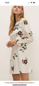 Oasis All Over Embroidered Flower Dress