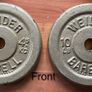 Vintage weider cast iron 1" weight plates Image 5
