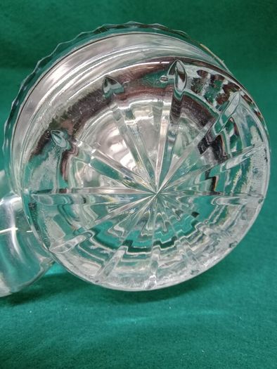 Vintage German Crystal Glass Beer Stein  / Tankard /  Lidded
