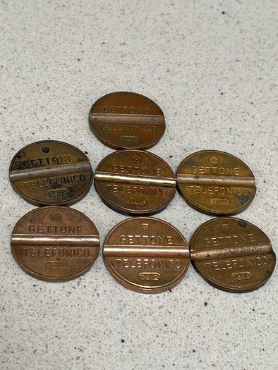 Telephone Token Italian lot of 7