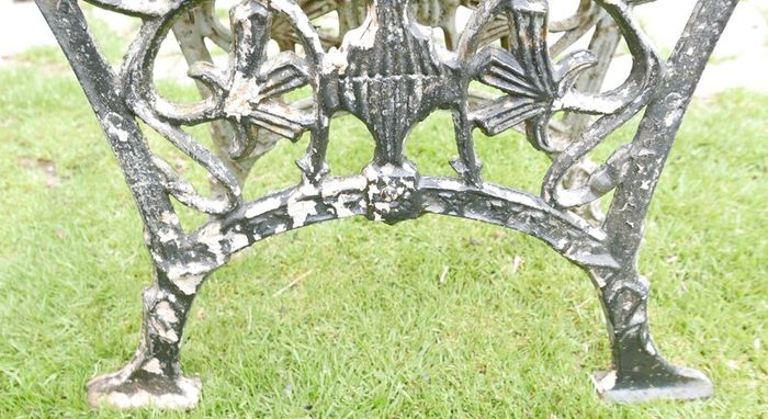Antique Cast Iron Table Legs - Olde School Architectural Antiques (width 26" x height 25")