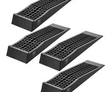 Car Ramps 4 PCS 9072 kg GVW Capacity 65 mm Lift Height, Portable Low Profile Car Service Ramps for Home Garage Maintenance & Oil Changes, Heavy Duty for Low Chassis Vehicle & Support Jack