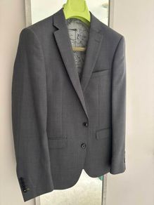 Remus Uomo Slim Fit Grey Wool Rich Suit (36R / 32S)