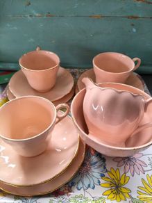 Vintage Grindley Peach Petal Tea Set