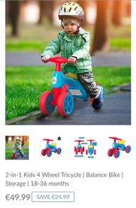 Toddler tryke/balance bike