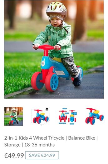 Toddler tryke/balance bike