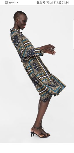 ZARA shirt dress with frill New S