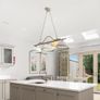 Kitchen Island Light White and Silver Image 2