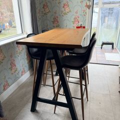 Two high table and eight high stools
