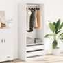 Wardrobe White 80x50x200 cm Image 3