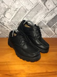 Clarks Cushion Cell Extra Wide Mens Black Leather Work Walking Shoes UK7 EUR41