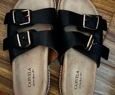 Leather flip flop