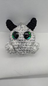 handmade crochet monster keyring