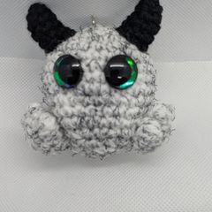 handmade crochet monster keyring
