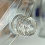 482 - Set of 5 Vintage Clear Glass Screw Top Collectible Decorative Bottles Image 10
