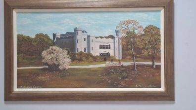 Original Framed Oil Painting of Malahide Castle signed E. Killeen and dated 1977.  Professionally framed and in very good condition. A lovely piece of Irish art that would make an excellent addition to any home, office or collection.  Original painting  S