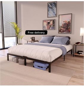King Size Bed Frame Metal 150x200 with Storage 35cm