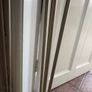 Gold Console Table with Decorative Top Image 3