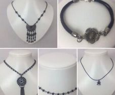 bundle of gothic style costume jewellery includes postage