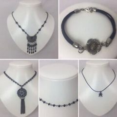 bundle of gothic style costume jewellery includes postage