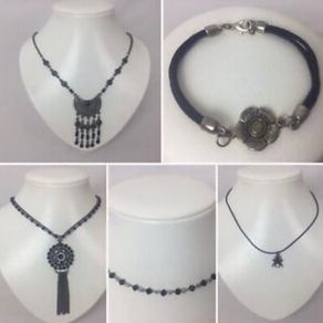 bundle of gothic style costume jewellery includes postage