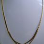Vintage Solid 9ct Gold 375 Flat Herringbone Style Wishbone Necklet 2,08g Image 6