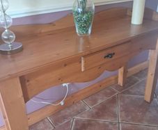 Solid Pine Console Table / Hallway Table with Drawer