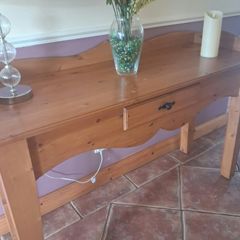 Solid Pine Console Table / Hallway Table with Drawer