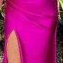 Stunning cerise satin debs dress, corset style. Size 8 Image 6