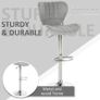2 Pieces Bar Stools Adjustable Height Counter Chair with/ Footrest for Home Pub, Grey Image 6