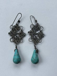 Vintage Turquoise Drop Earrings