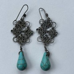 Vintage Turquoise Drop Earrings