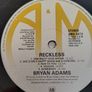 Bryan Adams - Reckless Vinyl LP (1984) Original UK Pressing AOR Rock EX+ Image 4