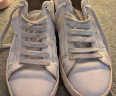 Clarks White Leather Trainers