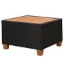 4 Piece Garden Lounge Set with Cushions Poly Rattan Black Image 8