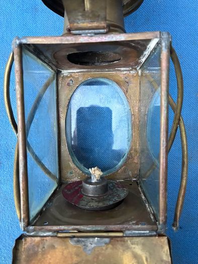 Old brass coach lamp